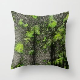 Jungle Glitch Distortion Throw Pillow