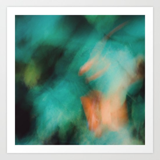 Green and Orange Art Print