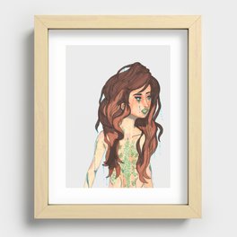 Mermaid Girl Recessed Framed Print