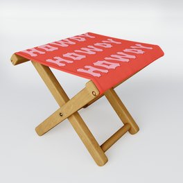 Gothic Cowgirl, Red and Pink Folding Stool