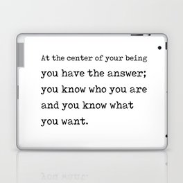 You have the answer - Lao Tzu Quote - Literature - Typewriter Print Laptop Skin