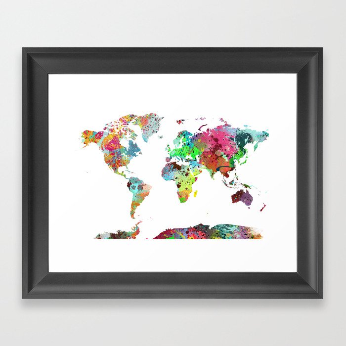 World Map Framed Art Print By Nicksman