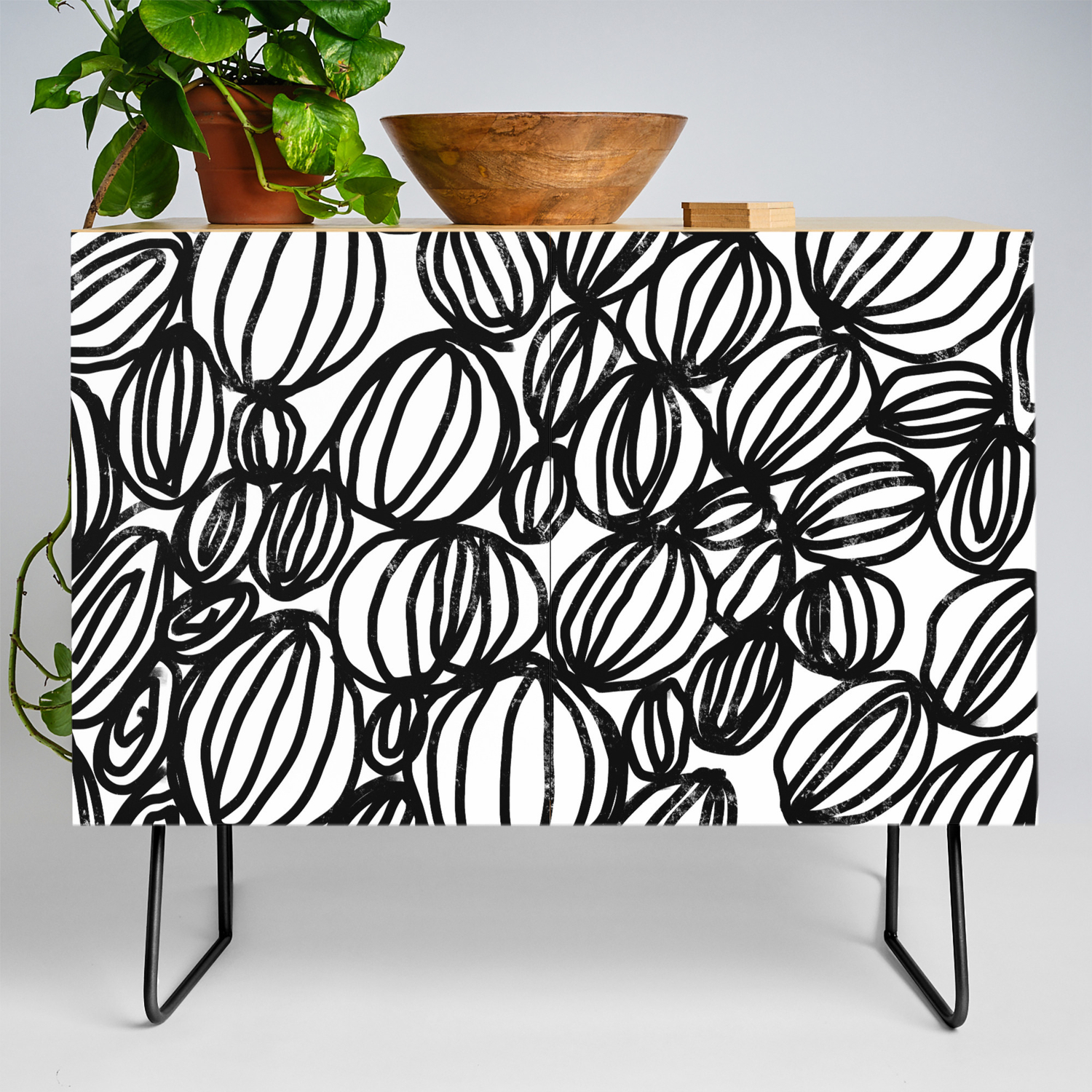 Loop Black And White Minimalist Abstract Painting Mark Making Art