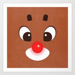 Christmas Claymation Rudolph Art Print