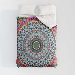 Colorful Geometry Mandala Comforter