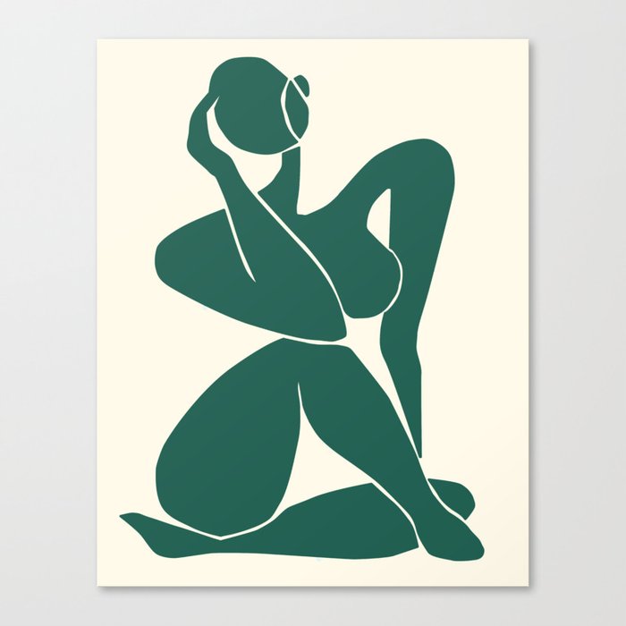 Body in Jade Canvas Print