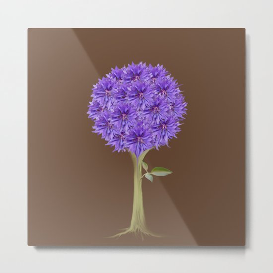 Flowerpower - Purple Flower Ball - Society6# #buyart Metal Print
