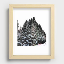 Winter Pine Trees in Expressive and I Art  Recessed Framed Print