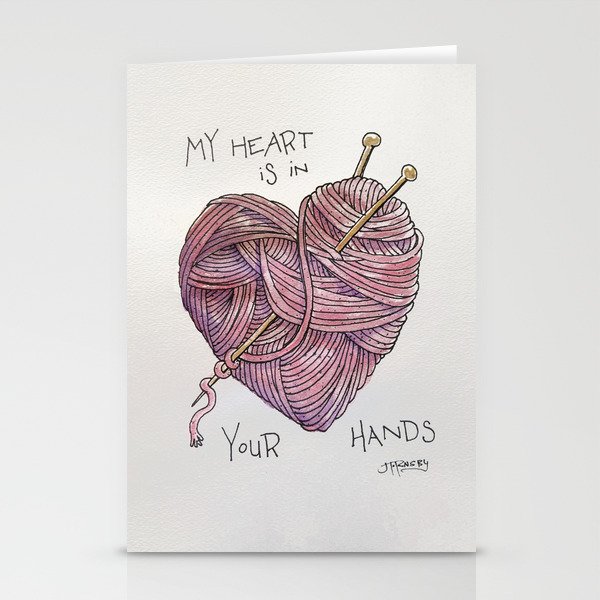 My Heart is in Your Hands Stationery Cards