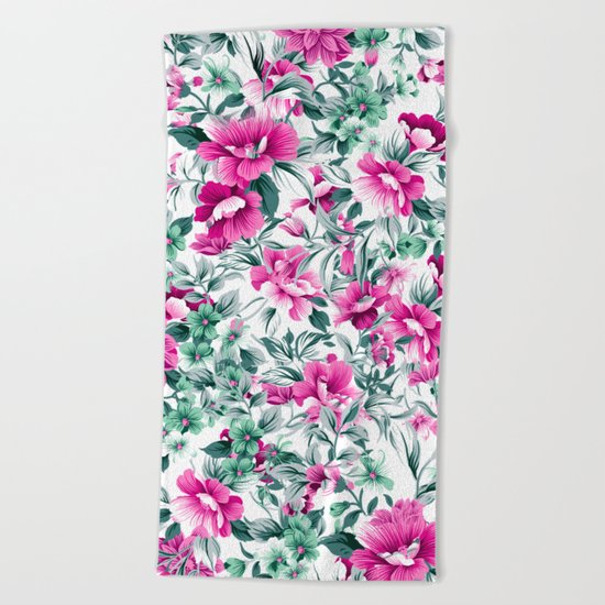 FLORAL PATTERN 92 Beach Towel