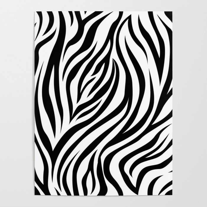 zebra pattern / full animal Poster