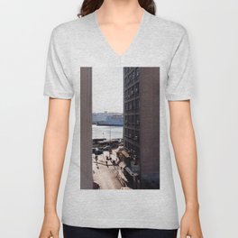 Greek Street Scene in Athens | Urban Photography during Sunset in the Street of Europe | Fine Art Print V Neck T Shirt