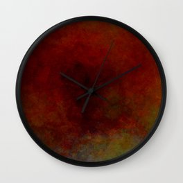 Grunge Red Wall Clock