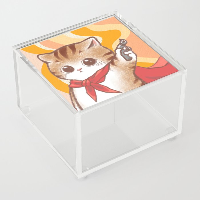 Cat : I am an adorable but deadly hero Acrylic Box