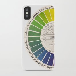 Vintage Color Wheel - Art Teaching Tool - Rainbow Mood Chart Pride iPhone Case