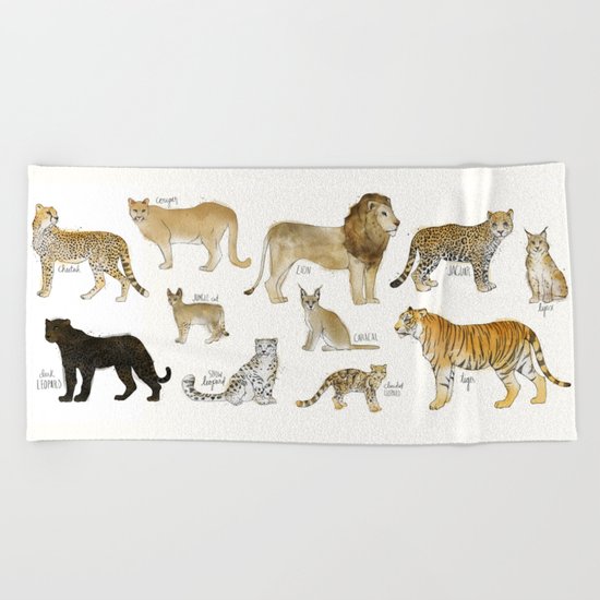 Wild Cats Beach Towel