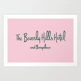 Beverly Hills Hotel Bungalows 424 Art Print