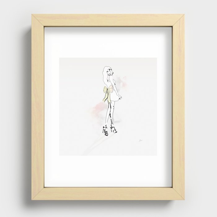 The Bow - Fashion Illustration Recessed Framed Print