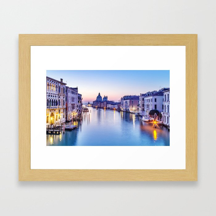 Dusk in Venice, Italy Framed Art Print