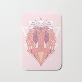 Art Deco pink phoenix  Bath Mat