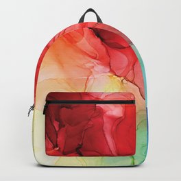 Rainbow Good Vibes Abstract Painting Backpack