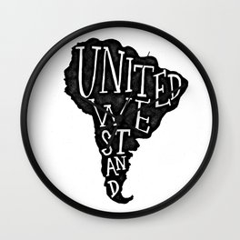 South America - United we stand Wall Clock