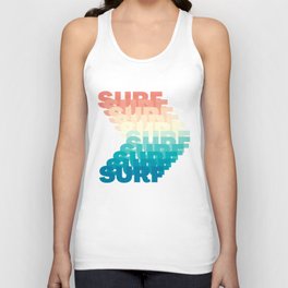 Surf Sunrise Wave | Summer Surf Design Unisex Tank Top