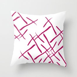 Pink cross marks Throw Pillow