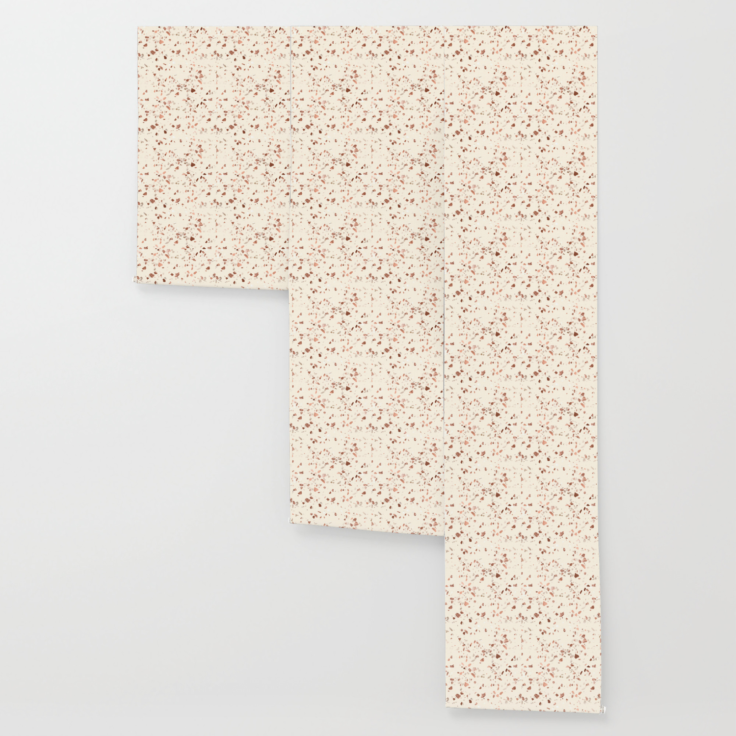 Rose Gold And Cream Terrazzo Wallpaper By Followmeinstead Society6