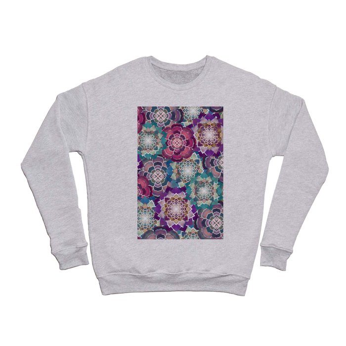 Boho Mandala Succulent Quilt Pattern 1.0 Crewneck Sweatshirt