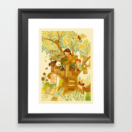Our House In the Woods Framed Art Print