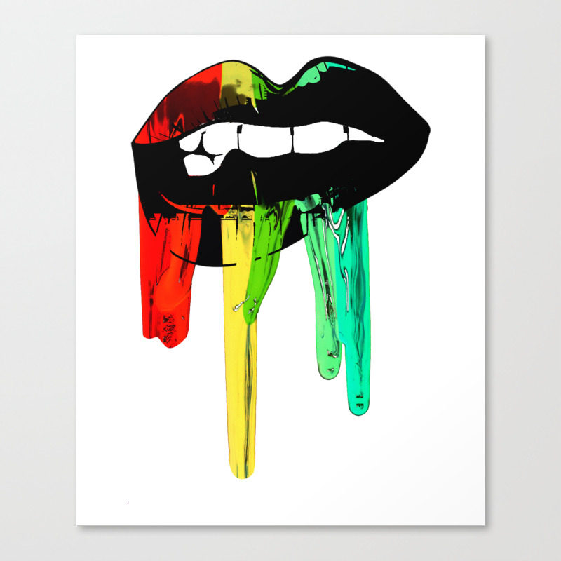 Rainbow Lips Makeup Canvas Print By Ryanvelez Society6