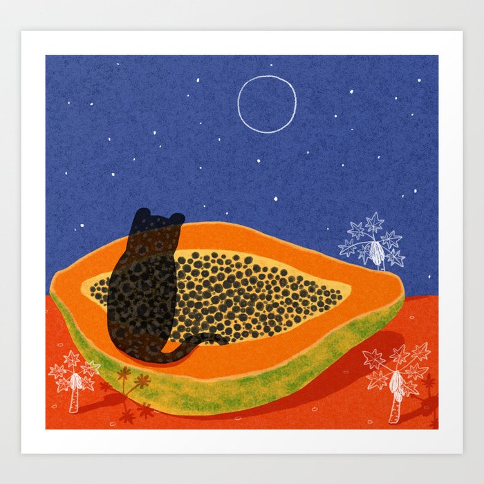 Papaya Dream Art Print