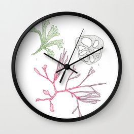 Seaweed and Lotus Root Wall Clock