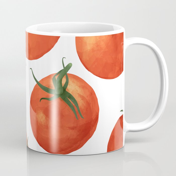 Red tomato watercolor seamless pattern Coffee Mug