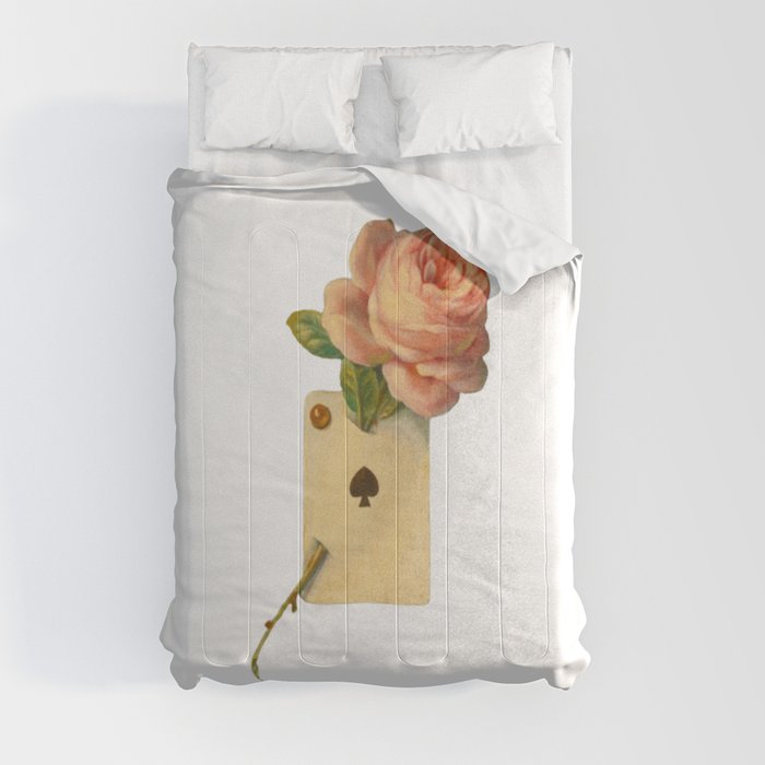 Ace of spades Into a Red Rose Comforter