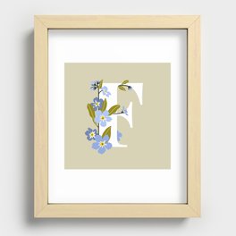 F for Forget-me-not Recessed Framed Print