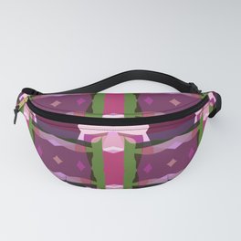 Geometric Abstract Wrapping Christmas Pink And Green Gift Fanny Pack | Illustration, Christmas, Interiors, Purple, Pink, Lovely, Pattern, Abstract, Geometric, Artsy 