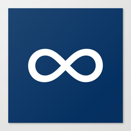 Navy Blue Infinity Canvas Print