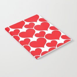 Love And Love Heart On White Collection Notebook