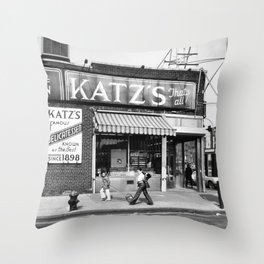 Katz's Deli NYC Throw Pillow