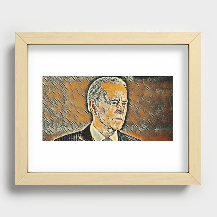 Joe Biden Picture Art Recessed Framed Print