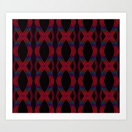 Color Weave Red Art Print