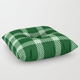 Green & Black Color Check Design Floor Pillow
