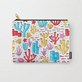 Corals Painted Underwater Pattern Carry-All Pouch