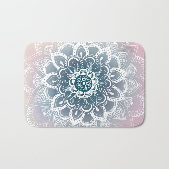 Winter Fountain Mandala Bath Mat