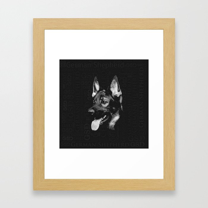 German Shepherd Dog - GSD Framed Art Print