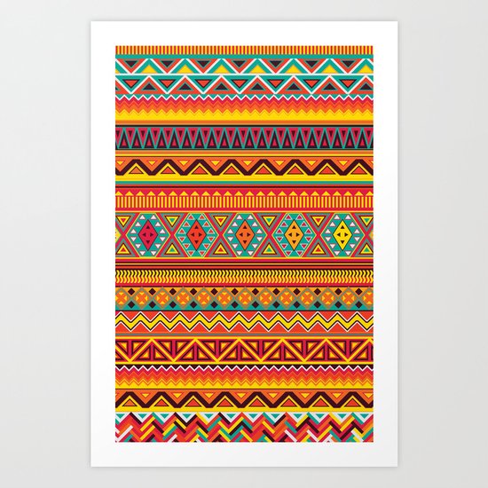 Aztec Pattern Art Print