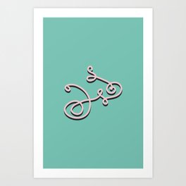 Wiggly Bicycle on the Seaside Art Print