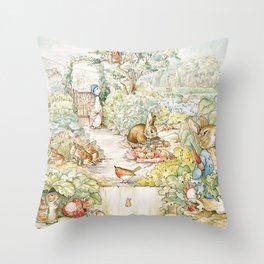 The World Of Beatrix Potter Throw Pillow